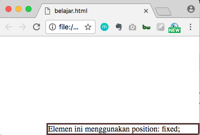 position fixed css