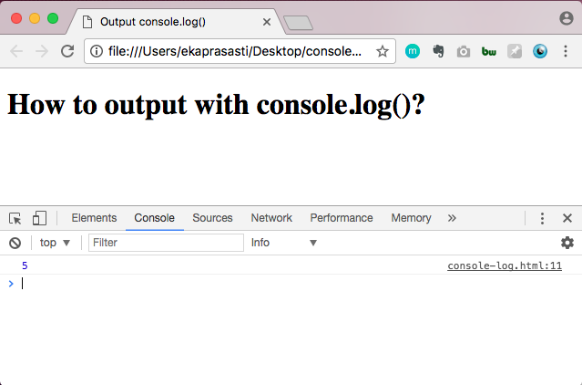console.log()